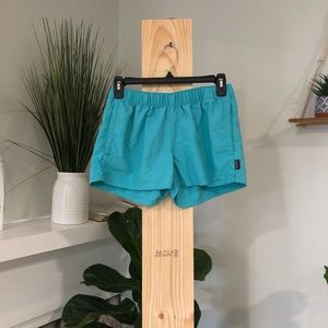 Patagonia turquoise blue shorts